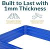 Sunnydaze Galvanized Raised Garden Bed – Metal Raised Bed for Gardening – Outdoor Planter Box for Flowers, Plants, and Vegetables – Blue – 12” H Square