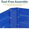 Sunnydaze Galvanized Raised Garden Bed – Metal Raised Bed for Gardening – Outdoor Planter Box for Flowers, Plants, and Vegetables – Blue – 12” H Square
