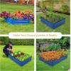 Sunnydaze Galvanized Raised Garden Bed – Metal Raised Bed for Gardening – Outdoor Planter Box for Flowers, Plants, and Vegetables – Blue – 48″ W x 36″ D x 12″ H Rectangle