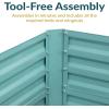 Sunnydaze Galvanized Raised Garden Bed – Metal Raised Bed for Gardening – Outdoor Planter Box for Flowers, Plants, and Vegetables – Green – 47″ W x 23″ D x 24″ H Rectangle