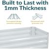 Sunnydaze Galvanized Raised Garden Bed – Metal Raised Bed for Gardening – Outdoor Planter Box for Flowers, Plants, and Vegetables – Ivory White – 48″ W x 24″ D x 12″ H Rectangle