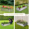 Sunnydaze Galvanized Raised Garden Bed – Metal Raised Bed for Gardening – Outdoor Planter Box for Flowers, Plants, and Vegetables – Silver – 48″ W x 24″ D x 12″ H Rectangle