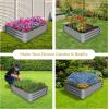 Sunnydaze Galvanized Raised Garden Bed Outdoor – Metal Planter Box for Gardening Vegetables and Plants – 12″ H Rectangle – Silver