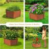 Sunnydaze Galvanized Raised Garden Bed Outdoor – Metal Planter Box for Gardening Vegetables and Plants – 16.25″ H Hexagon – Brown