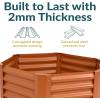 Sunnydaze Galvanized Raised Garden Bed Outdoor – Metal Planter Box for Gardening Vegetables and Plants – 16.25″ H Hexagon – Brown