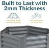 Sunnydaze Galvanized Raised Garden Bed Outdoor – Metal Planter Box for Gardening Vegetables and Plants – 16.25″ H Hexagon – Gray