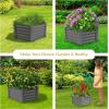 Sunnydaze Galvanized Raised Garden Bed Outdoor – Metal Planter Box for Gardening Vegetables and Plants – 16.25″ H Hexagon – Gray