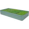 Sunnydaze Galvanized Steel Rectangular Raised Garden Bed – for Flowers, Plants, and Vegetables – Green – 4 x 8 ft(Green)