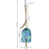 Sunnydaze Natural Melody Wind Bell – Painted Glass Wind Chime Bell for The Patio, Deck, or Porch – 7.5″ – Blue Freeze(Blue Freeze)