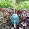 Sunnydaze Natural Melody Wind Bell – Painted Glass Wind Chime Bell for The Patio, Deck, or Porch – 7.5″ – Blue Freeze(Blue Freeze)