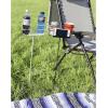 Sunnydaze Outdoor Cup Holders for Yard – Heavy-Duty Outdoor Drink Holder Stakes with Phone Holder Tray- Set of 2