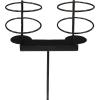 Sunnydaze Outdoor Cup Holders for Yard – Heavy-Duty Outdoor Drink Holder Stakes with Phone Holder Tray- Set of 2