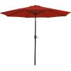 Sunnydaze Outdoor Patio Umbrella – Polyester Table Market Umbrella with Push-Button Tilt and Crank – 8 Sturdy Ribs – Catalina Beach Stripe – 9ft(Burnt Orange)