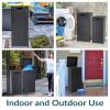 Sunnydaze Outdoor Trash Cans with Lids – Set of 2 Indoor and Outdoor Garbage Cans – 26 Gal and 15 Gal – Black