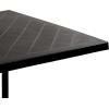 Sunnydaze Plastic Top Outdoor Dining Table – Square Folding Patio Table with Curved Iron Legs – Black – 28.75″ H