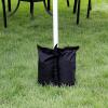 Sunnydaze Polyester Sandbag Canopy Weights – Fillable Canopy Anchors – Easy to Attach – Set of 4 – Black