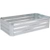 Sunnydaze Raised Corrugated Galvanized Steel Metal Garden Beds Bundle – 48-Inch x 11.75-Inch Rectangle Planter and 24-Inch x 11.75-Inch Square Planters for Plants, Vegetables, and Flowers – Silver