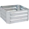 Sunnydaze Raised Corrugated Galvanized Steel Metal Garden Beds Bundle – 48-Inch x 11.75-Inch Rectangle Planter and 24-Inch x 11.75-Inch Square Planters for Plants, Vegetables, and Flowers – Silver