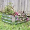 Sunnydaze Raised Corrugated Galvanized Steel Metal Garden Beds Bundle – 48-Inch x 11.75-Inch Rectangle Planter and 24-Inch x 11.75-Inch Square Planters for Plants, Vegetables, and Flowers – Silver