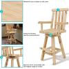 Sunnydaze Rustic Bar Stool – Light Brown, Fir Wood Construction, 4-Foot(1)