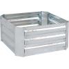 Sunnydaze Silver Corrugated Galvanized Steel 24″ x 11.75″ Square Planter and 40.5″ x 11.75″ Hexagon Raised Garden Beds for Vegetables, Plants, and Flowers