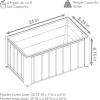Sunnydaze Slatted Rectangular Wood Planter Box with Powder-Coated Steel Frame – 24″ Acacia Wood Planter with Removable Liner – 3.7 Gal Capacity