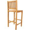 Sunnydaze Solid Teak Wood Outdoor Bar Chair – for Patio, Home Bar, or Deck – 330 lb Weight Capacity – 43 Inches H
