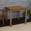 Sunnydaze Solid Teak Wood Outdoor Dining Table – Wooden Patio Table – Square – 32 Inches Long – Natural Brown Wood Stain Finish