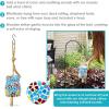 Sunnydaze Spring Flowers Wind Bell – Mosaic Glass Wind Chime Bell for The Patio, Deck, or Porch – 7″