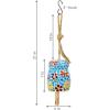 Sunnydaze Spring Flowers Wind Bell – Mosaic Glass Wind Chime Bell for The Patio, Deck, or Porch – 7″