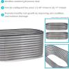 Sunnydaze Stackable Galvalume Steel Raised Garden Bed – 79″ Oval Silver