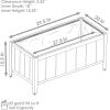 Sunnydaze Steel-Framed Acacia Wood Rectangular Planter Box – 15.5″ H Wooden Raised Garden Bed with Removable Planter Bag – Natural(Natural)