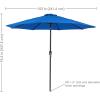 Sunnydaze Sunbrella 9-Foot Patio Umbrella with Auto Tilt and Crank – Rust Resistant Aluminum Pole(Pacific Blue)