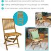 Sunnydaze Teak Furniture Chairs – Teak Outdoor Furniture – Wooden Folding Chairs for Patio – Light Wood Stain Finish – Set of 2(2)