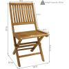 Sunnydaze Teak Furniture Chairs – Teak Outdoor Furniture – Wooden Folding Chairs for Patio – Light Wood Stain Finish – Set of 2(2)