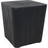 Sunnydaze 11.5-Gallon Outdoor Deck Box – Weather-Resistant Side Table with Storage for Cushions, Garden Tools, Pool Supplies – Phantom Gray – Faux Rattan(Phantom Gray)