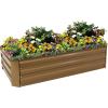Sunnydaze 11.75″ H Raised Metal Garden Bed – Galvanized Raised Garden Bed Outdoor for Vegetables and Flowers – Brown – 4′ x 2′ Rectangle