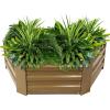 Sunnydaze 11.75″ H Raised Metal Garden Bed – Galvanized Raised Garden Bed Outdoor for Vegetables and Flowers – Brown – Hexagon