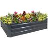 Sunnydaze 11.75″ H Raised Metal Garden Bed – Galvanized Raised Garden Bed Outdoor for Vegetables and Flowers – Dark Gray – 4′ x 3′ Rectangle