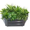 Sunnydaze 11.75″ H Raised Metal Garden Bed – Galvanized Raised Garden Bed Outdoor for Vegetables and Flowers – Dark Gray – Hexagon