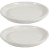 Sunnydaze 12-Inch Ceramic Plant Saucers – Plant Drip Trays for Outdoor Planter Flower Pot Drainage – Set of 2 – Imperial Blue(Pearl)