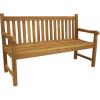 Sunnydaze 2-Person Outdoor Bench for Front Porch or Park – Wooden Teak Patio Garden Bench with Backrest – 675 lb Weight Capacity – Crossback(Mission)