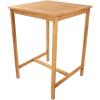 Sunnydaze 2-Person Solid Teak Wood Square Patio Bar Table – for Indoor or Outdoor Use – 31″ Square x 43.5″ H