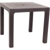 Sunnydaze 31-Inch Square Plastic Indoor/Outdoor Dining Table – Brown