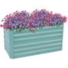 Sunnydaze Galvanized Raised Garden Bed – Metal Raised Bed for Gardening – Outdoor Planter Box for Flowers, Plants, and Vegetables – Green – 47″ W x 23″ D x 24″ H Rectangle