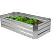 Sunnydaze Galvanized Raised Garden Bed – Metal Raised Bed for Gardening – Outdoor Planter Box for Flowers, Plants, and Vegetables – Silver – 48″ W x 24″ D x 12″ H Rectangle