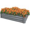 Sunnydaze Galvanized Raised Garden Bed Outdoor – Metal Planter Box for Gardening Vegetables and Plants – 16″ H Hexagon – Silver(Gray)