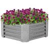 Sunnydaze Galvanized Raised Garden Bed Outdoor – Metal Planter Box for Gardening Vegetables and Plants – 16″ H Hexagon – Silver(Silver)