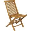 Sunnydaze Hyannis Solid Teak Wood Folding Chairs – Outdoor Wooden Patio Chairs – Foldable – Light Wood Stain Finished – Set of 2(1)
