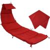 Sunnydaze Outdoor Hanging Lounge Chair Replacement Cushion and Floating Umbrella Fabric Only – Curved Swing Chair Cushion Replacement – Teal(Red)